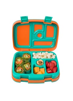 Bentgo Kids Brights Leak Proof 5 Compartment Bento Style Kids Lunch Box, Ideal Portion Sizes For Ages 3 To 7, Bpa Free And Food Safe Materials - Orange  - Image 1