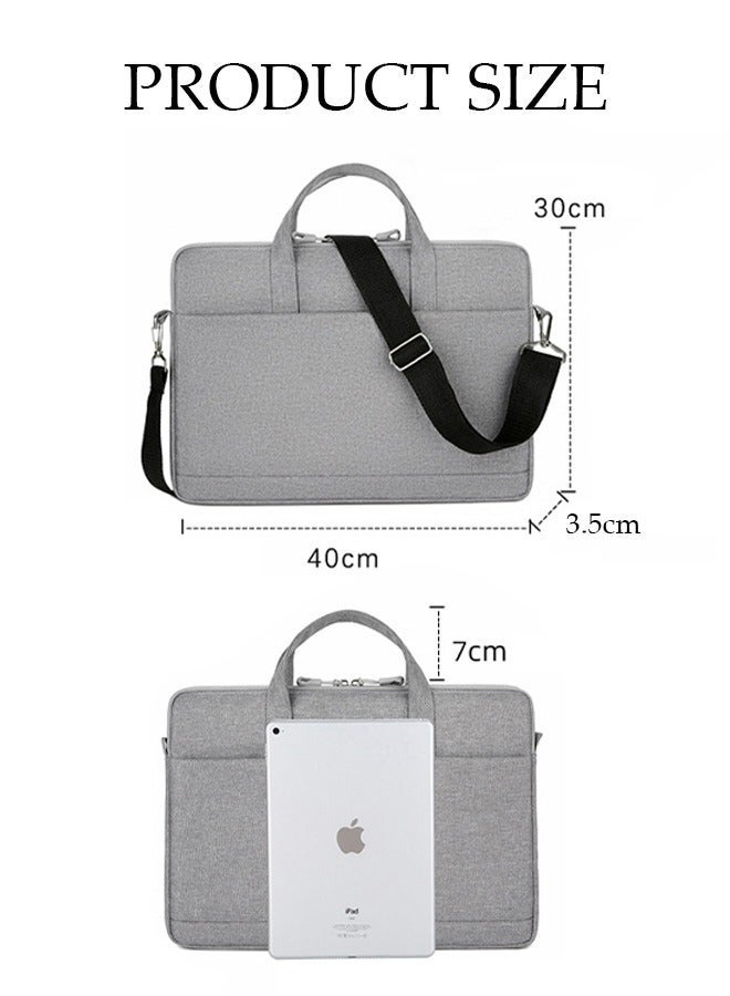 DUNISO 15.6 Inch Laptop Bag with Multi Compartment Lightweight Laptop Hand Bag Crossbody Bag Travel Business Briefcase Water-Resistant Dust-proof Shoulder Messenger Bag for Men and Women Work Office - Image 2