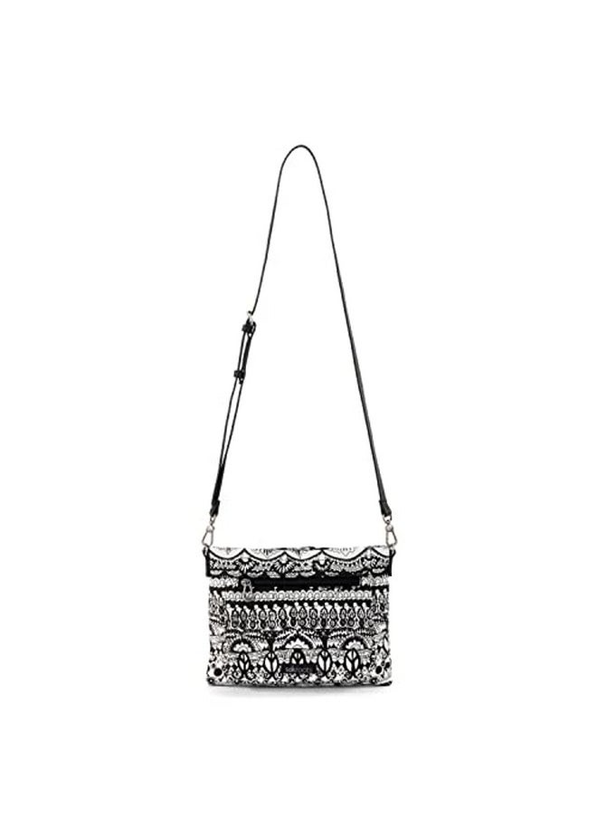 Sakroots Womens Camden Small Crossbody In Cotton Uncoated Canvas Black And White One World One Size Us  - Image 4