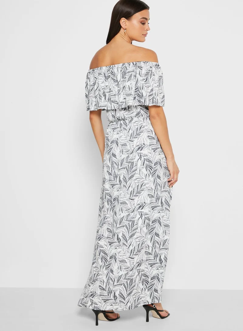 ELLA Off Shoulder Printed Dress