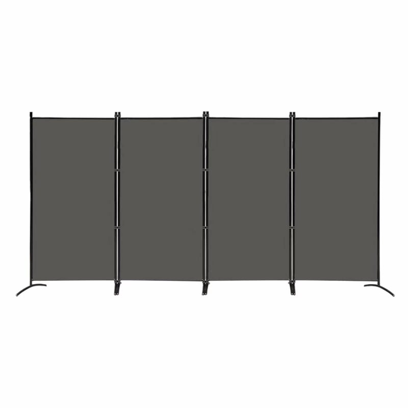 MAYOLIAH 4 Panel Privacy Screen Room Dividers 6FT Tall Portable Office Wall Divider for Rooms Separator 136 x20x71 Grey