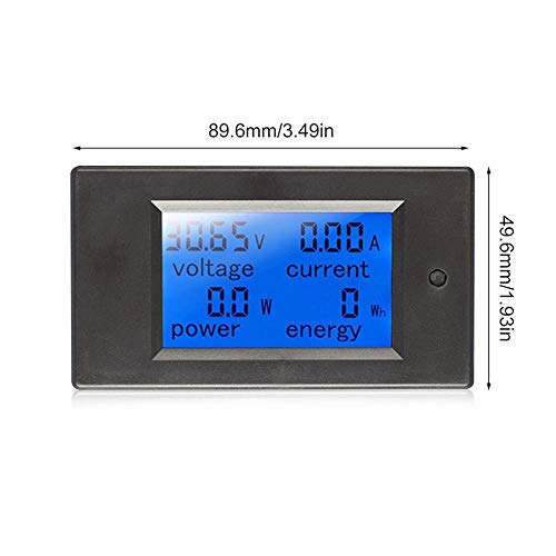 amiciSense DC Energy Meter 4 in 1, 6.5V-100V 20A (2kW) Power Meter Digital Display with Blue Back Light (DC 2KW Energy Meter), Corded Electric - Image 3