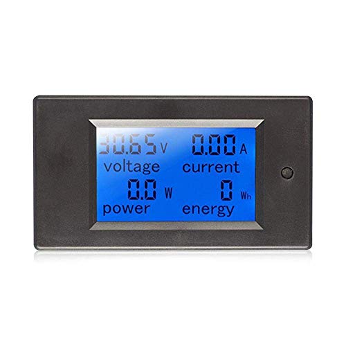 amiciSense DC Energy Meter 4 in 1, 6.5V-100V 20A (2kW) Power Meter Digital Display with Blue Back Light (DC 2KW Energy Meter), Corded Electric - Image 1