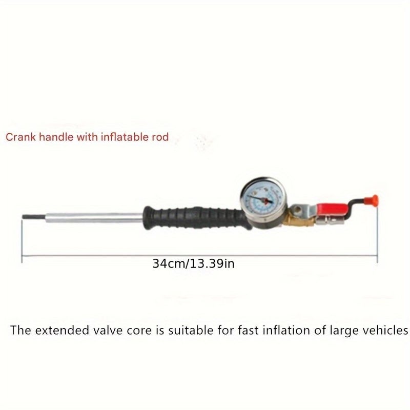 Upgrade 1pc Precision Tire Pressure Gauge with Inflation Nozzle Auto Repair Tool for Accurate Air Pressure Monitoring Compatible with Most Vehicles - Image 1