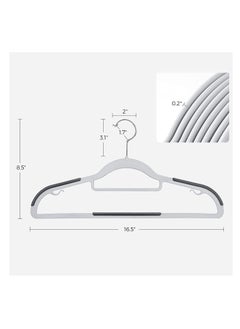 Clothes Hangers 100 PACK Heavy Duty Durable Standard Clothes Hanger Plastic Suit Coat Shirt Hangers Space Saving Clothes Hanger with Rubber Coating 16.5Inches 100 Pieces Dark Grey. - pzsku/ZB3DA95738DC1BD841DF5Z/45/_/1730189672/f545ce84-640e-445d-ab1e-5f6f81ff5dce