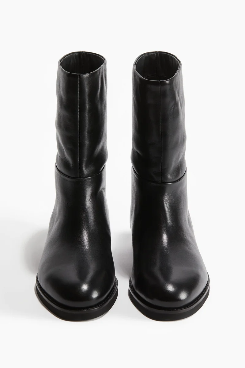 H&M Calf-High Leather Boots