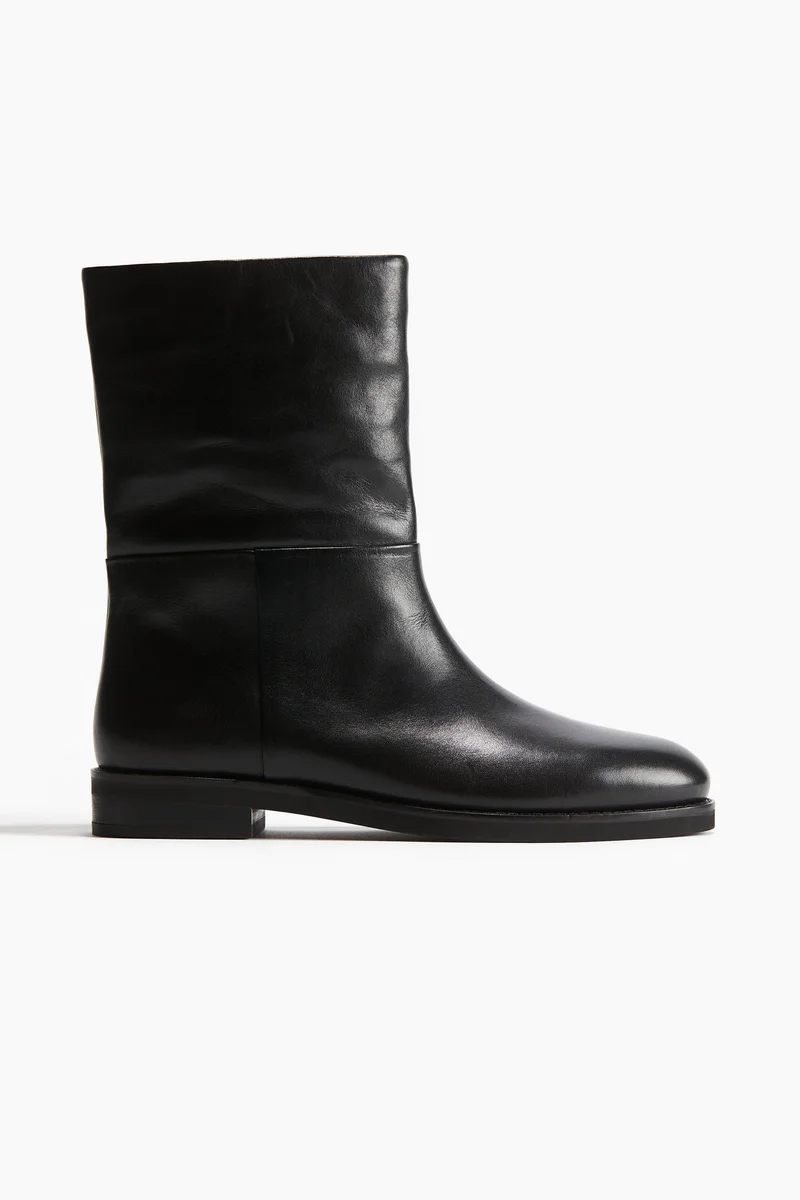 H&M Calf-High Leather Boots
