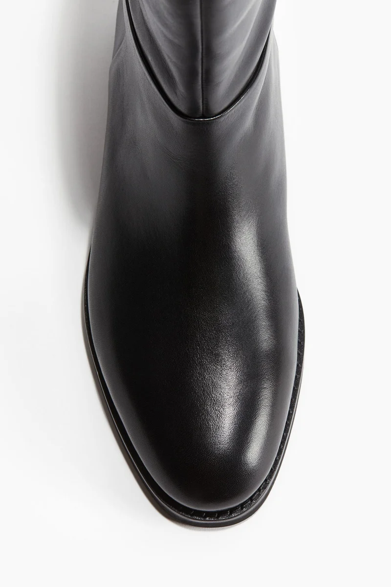 H&M Calf-High Leather Boots