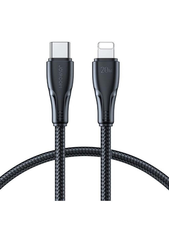 Generic - Joyroom Surpass Series A11 Lightning /USB-C 20W 0.25 m cable - black Guaranteed by Agent Trust - Image 1