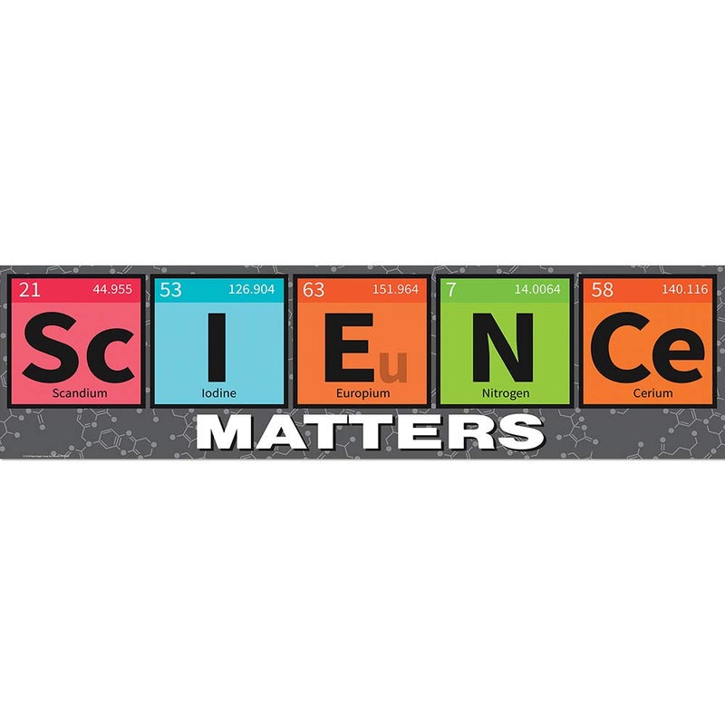 Eureka ''Science Matters'' Periodic Table Classroom Decoration Banner, 45'' x 12'' - Image 1