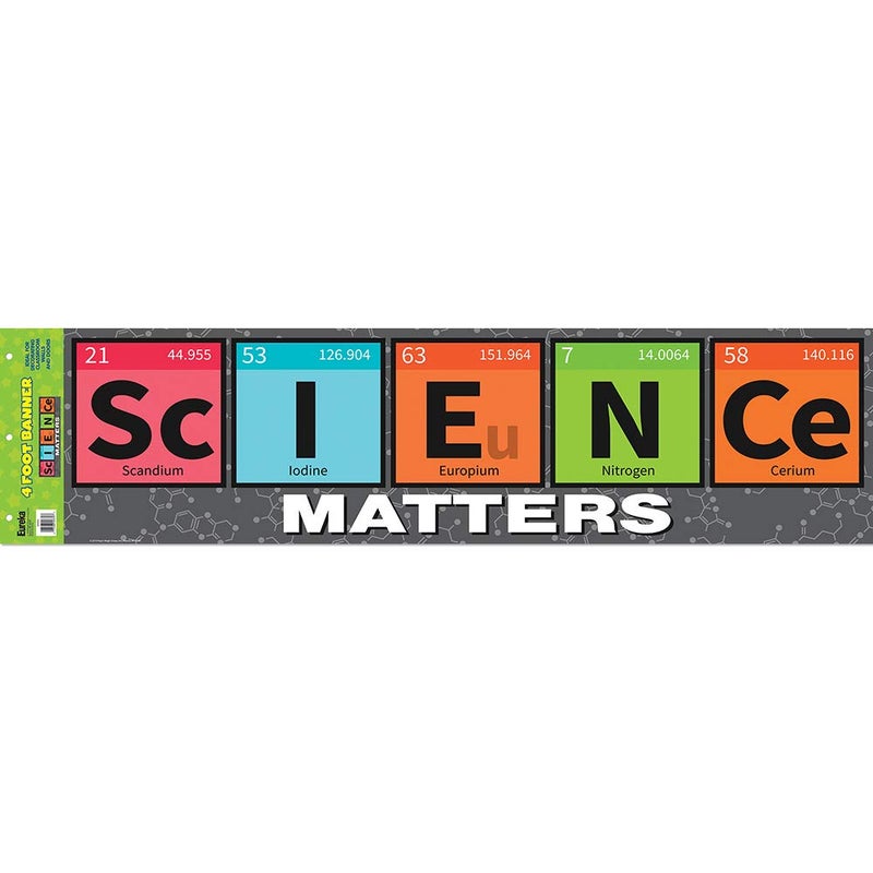 Eureka ''Science Matters'' Periodic Table Classroom Decoration Banner, 45'' x 12'' - Image 2