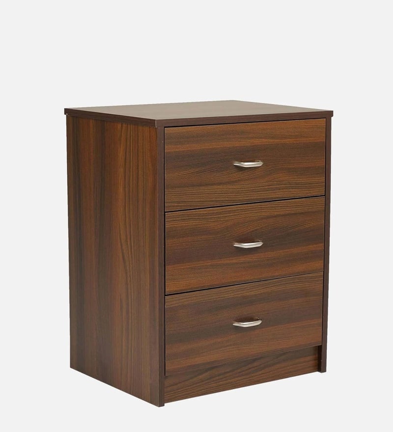 UNITEK FURNITURE UNITEK FURNITURE 3 Drawer Storage Side Table Night Stand Engineered Wood Side Table Finish Color Brown 3 D  - Image 3