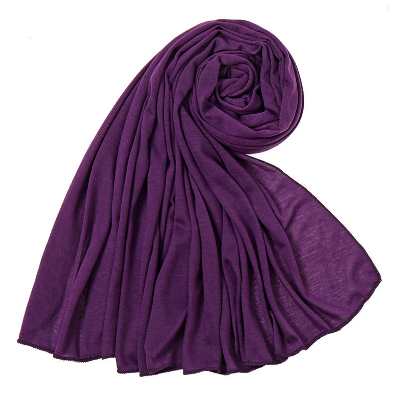 Solid Color Soft Breathable Long Scarf Women - Image 1