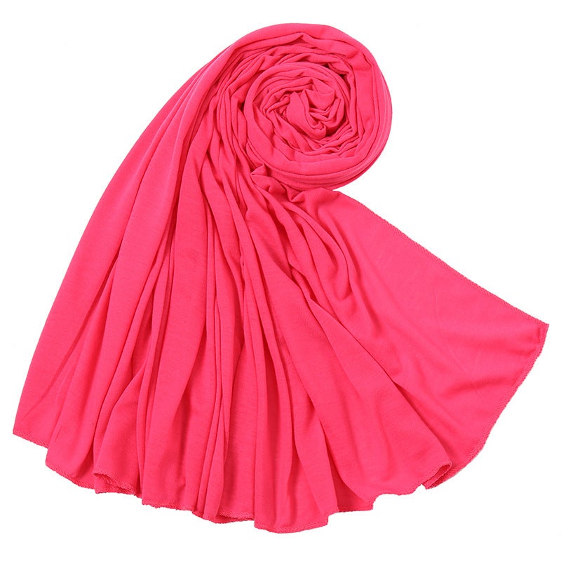Solid Color Soft Breathable Long Scarf Women - Image 3