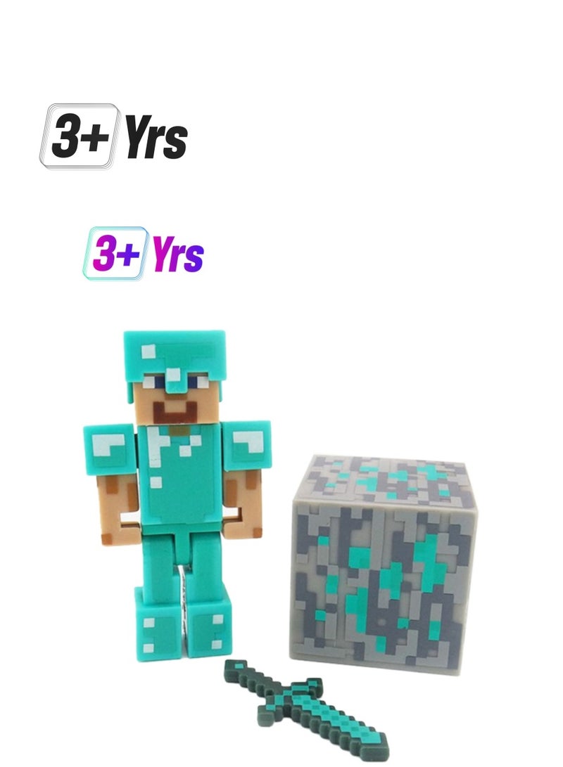 مجسم شخصية ستيف قابل للفصل من لعبة Minecraft TK0008-T أكبر من3 سنوات