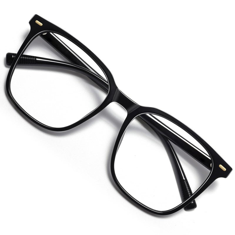 MACJERO Oversized Square Blue Light Blocking Glasses for Women Men AntiFatigue Computer Monitor Glasses Reduce Eye StrainBlack 1 Pack - Image 2