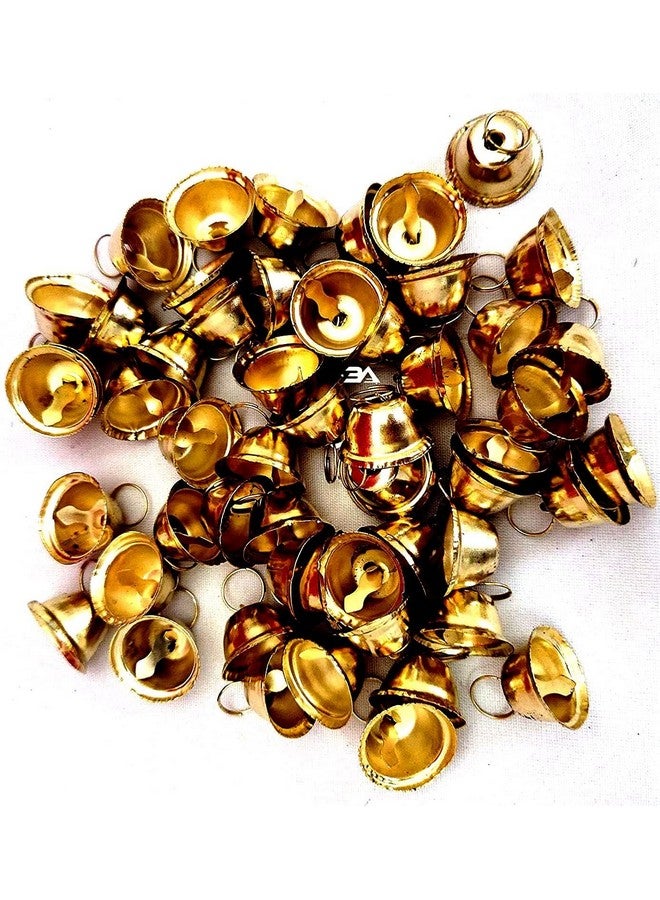 SVDK 50 Pieces Metal Golden Bells Used for Hobby Crafts and Other Craft Works for Decor (1.5cm) - Image 1