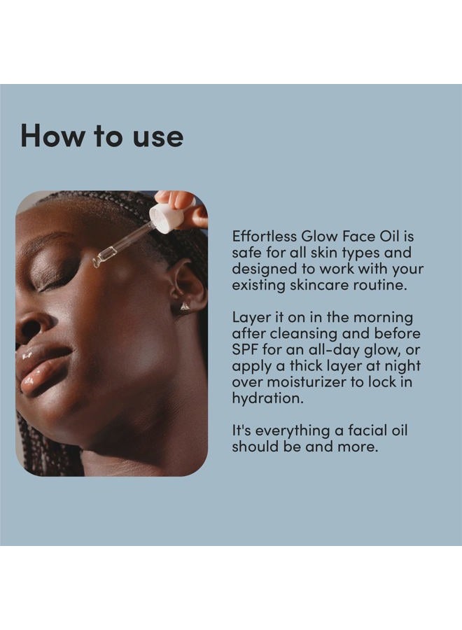 HIMS & HERS hers Effortless Glow Face Oil - Anti Aging Facial Oil for Glowing Skin - Softens, Hydrates, Smoothes Wrinkles - Contains Jojoba Oil, Tea Tree Oil, Rosehip - 1 fl Oz - Image 5