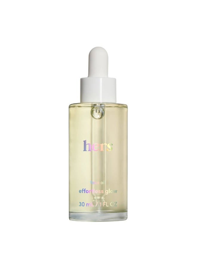 HIMS & HERS hers Effortless Glow Face Oil - Anti Aging Facial Oil for Glowing Skin - Softens, Hydrates, Smoothes Wrinkles - Contains Jojoba Oil, Tea Tree Oil, Rosehip - 1 fl Oz - Image 3