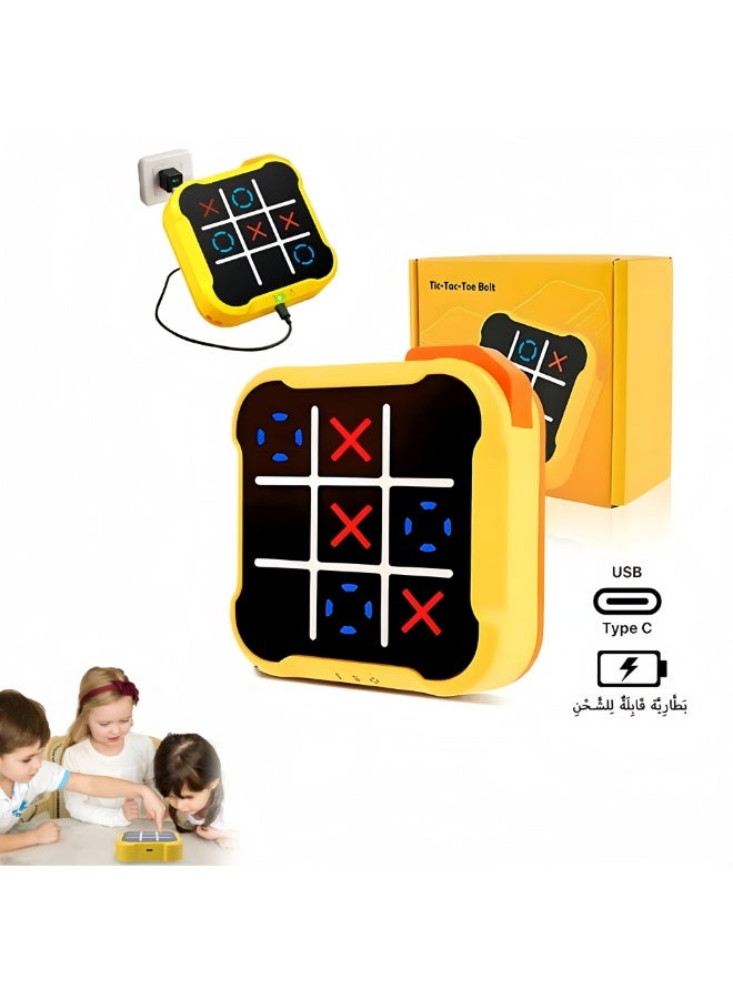 Smart Electronic Tic-Tac-Toe Game Console Rechargeable - Interactive Logic Training & Educational Puzzle Toy for Kids - Image 1