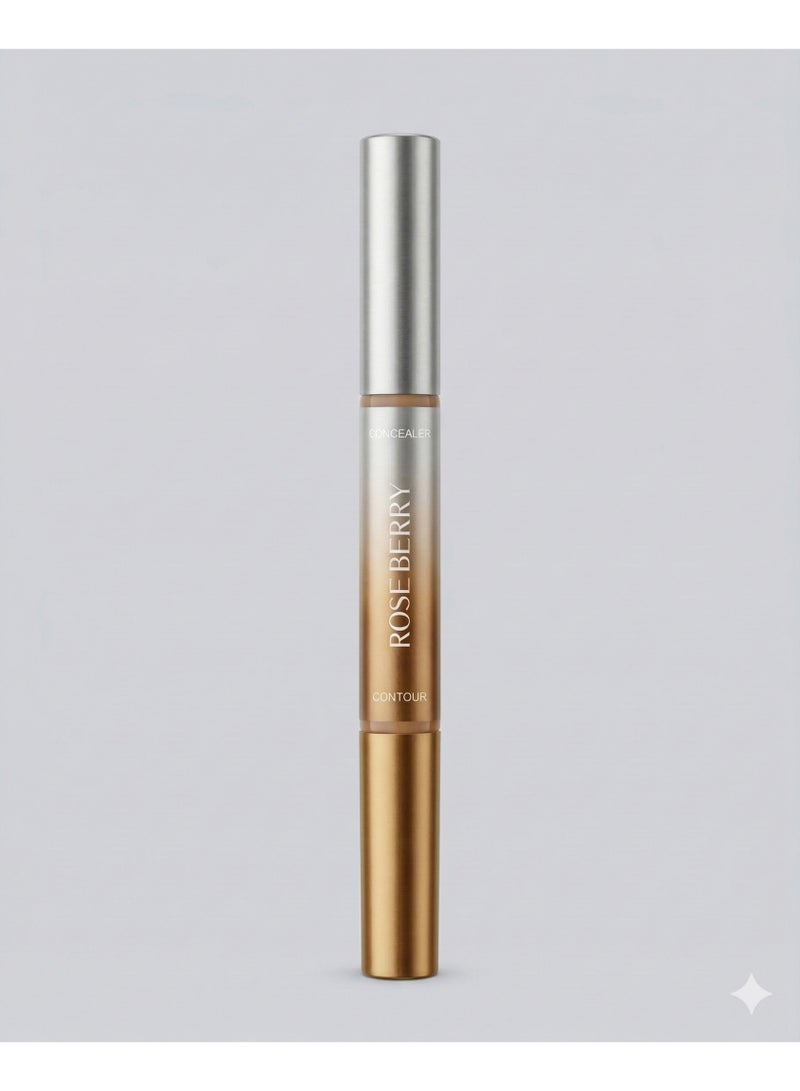 Rose Berry Fine Line 2-in-1 Nose Contour and Concealer Pen, Dual-Ended Makeup Stick, Shade 02 - Image 3