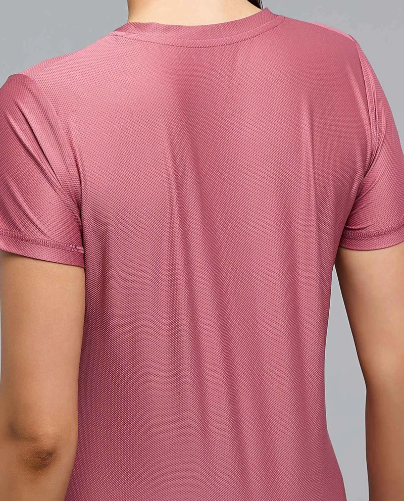 R&b  Solid Active T-Shirt with Crew Neck and Short Sleeves for Women | Best Price UAE