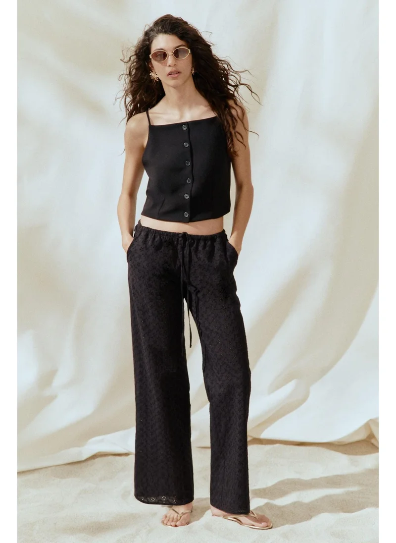 H&M Straight drawstring trousers