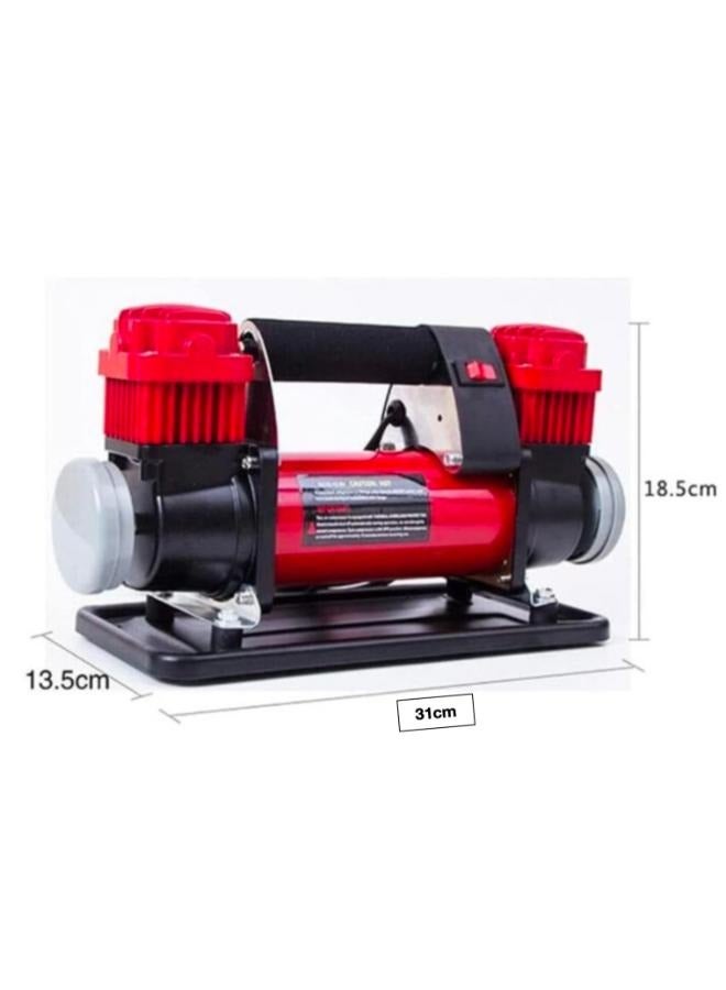 Generic 12v Portable Automatic High Pressure Car Inflator Full Metal Double Cylinder Car Wheel Quick Inflation RY-102-6  - Image 2