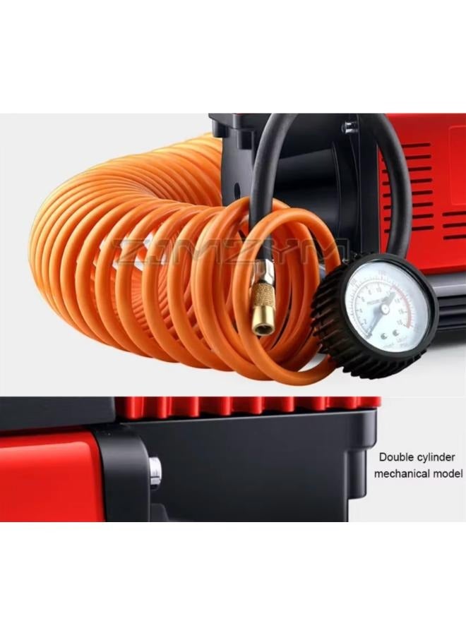 Generic 12v Portable Automatic High Pressure Car Inflator Full Metal Double Cylinder Car Wheel Quick Inflation RY-102-6  - Image 5