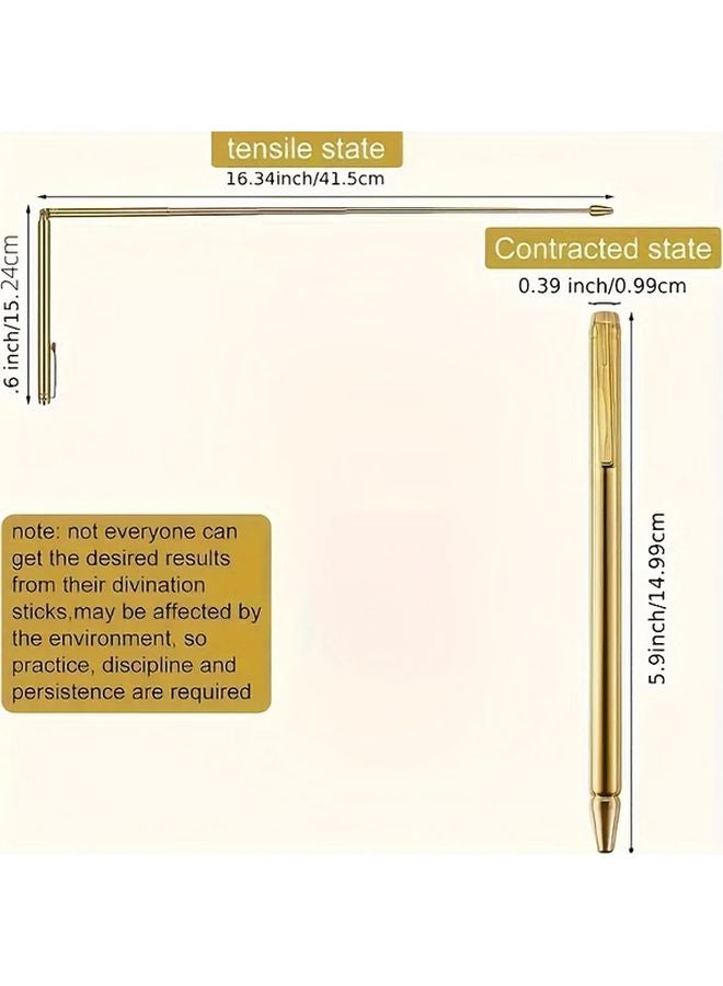 2pcs Copper Dowsing Rods Retractable Divining Rod For Gold Water Treasure Hunting - Image 3