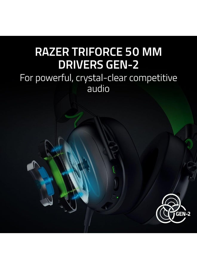 ريزر سماعة الألعاب اللاسلكية BlackShark V3 X HyperSpeed لجهاز Xbox: محركات 50 مم - ميكروفون كارديويد - 2.4 جيجاهرتز، بلوتوث، USB - تعمل مع الكمبيوتر، ماك، PS5، نينتندو سويتش - عمر بطارية طويل - أسود - Image 2