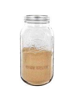 Ball 6-Piece Tinplate Steel Lid Wide Mouth BPA-Free Glass Mason Jar Clear and Silver 1.89 L 68100  - Image 2