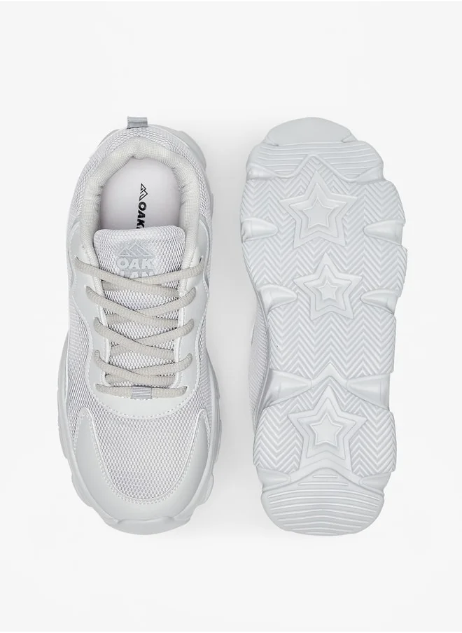 شو اكسبرس Textured Lace-Up Sports Shoes
