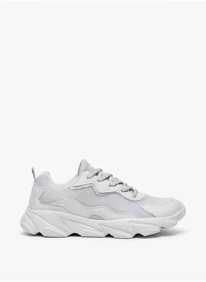 شو اكسبرس Textured Lace-Up Sports Shoes