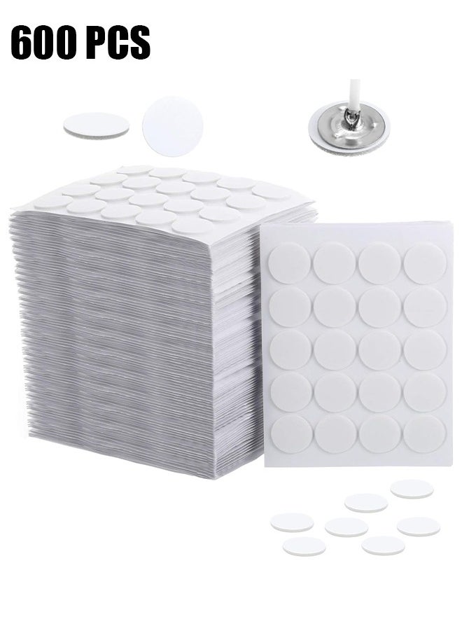 HY 600 Pieces Candle Wick Stickers, Wax Stickers Candle Wick Glue Heatproof Glue Adhere Steady in Hot Wax Double-Sided Stickers for Candle Making  - Image 1