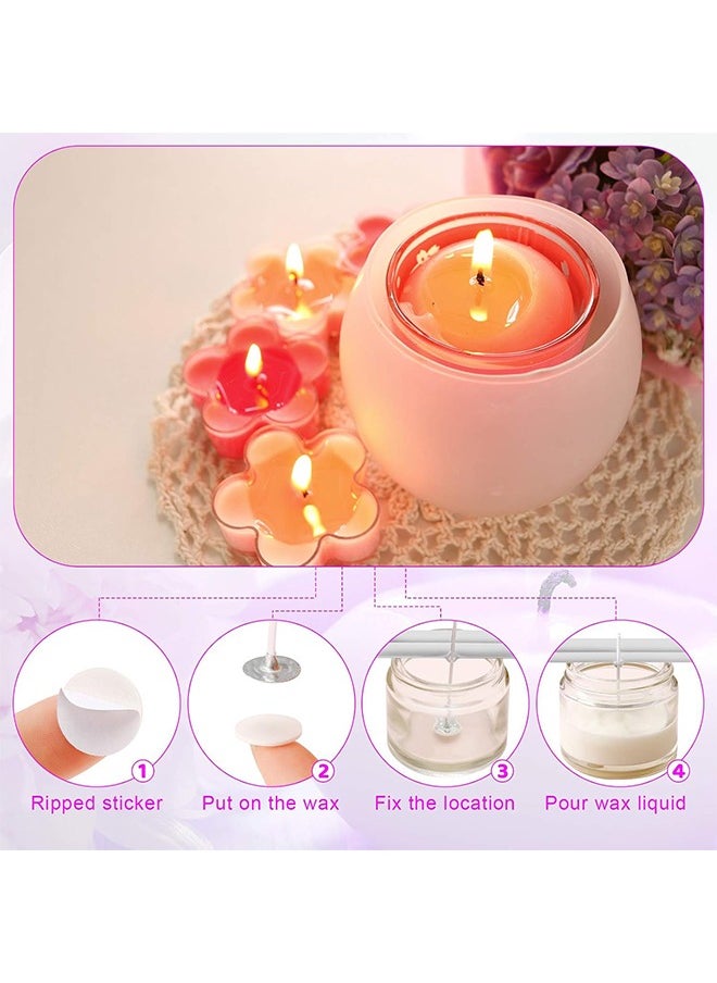 HY 600 Pieces Candle Wick Stickers, Wax Stickers Candle Wick Glue Heatproof Glue Adhere Steady in Hot Wax Double-Sided Stickers for Candle Making  - Image 4