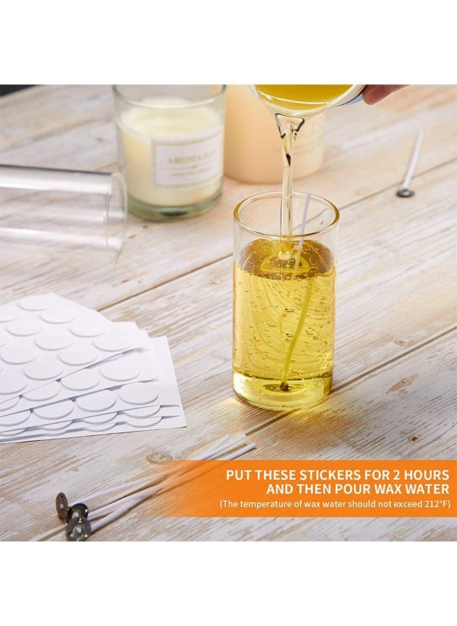 HY 600 Pieces Candle Wick Stickers, Wax Stickers Candle Wick Glue Heatproof Glue Adhere Steady in Hot Wax Double-Sided Stickers for Candle Making  - Image 5