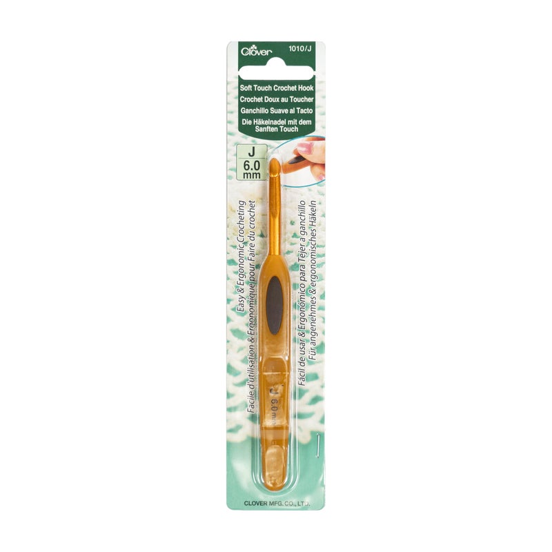 Clover Soft Touch 60mm Crochet Hooks Size J 1010J