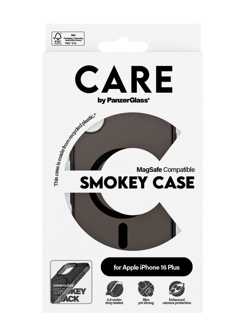PanzerGlass حافظة هاتف CARE من PanzerGlass® Smokey MagSafe لهاتف Apple iPhone 16 Plus، مختبرة للسقوط من ارتفاع 4.8م، مصنوعة من البلاستيك المعاد تدويره، ضمان ضد الاصفرار، حماية معززة للكاميرا - Image 3