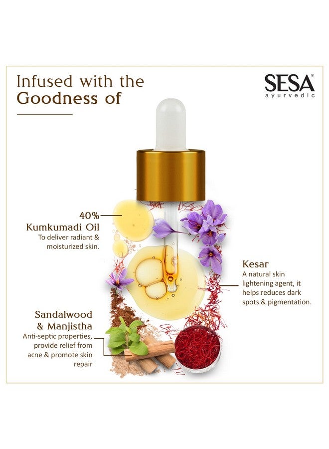 Sesa Kumkumadi Face Serum 30Ml For Radiant & Glowing Skin | Made With 40% Kumkumadi Thailam | Repairs Dull & Damaged Skin | Light Weight & Non Sticky| Suitable For All Skin Types - Image 2