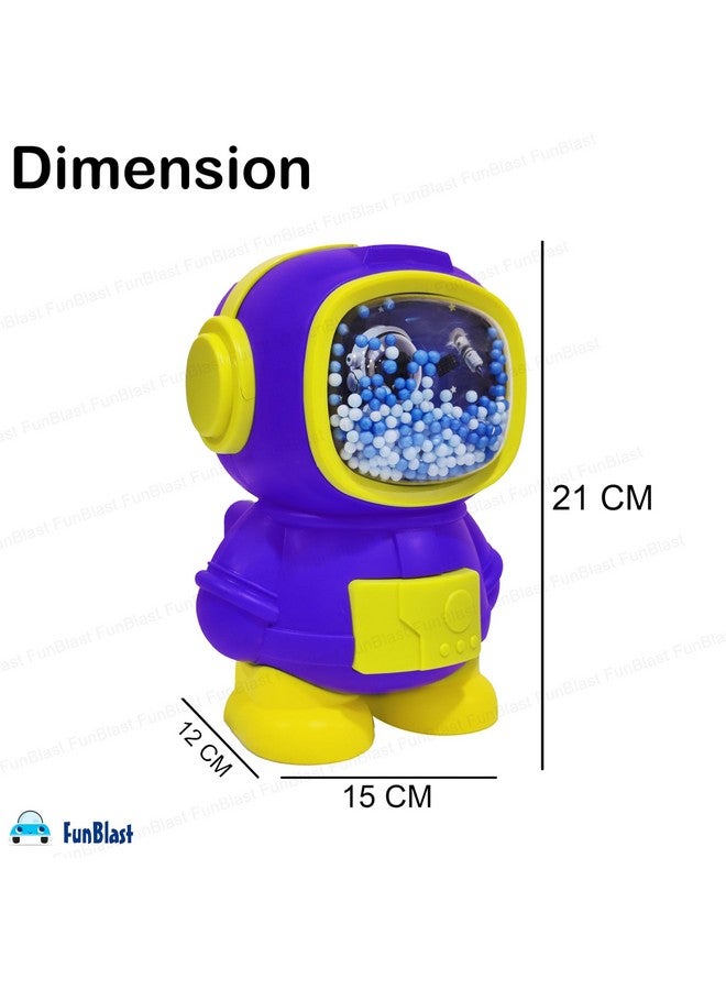 FunBlast Piggy Bank - Astronaut Shaped Coin Box for Kids, Money Bank for Kids, Plastic Piggy Bank for Kids, Money Box for Kids, Coin Box with Password Lock, Best Return Gifts for Kids (YellowBlue) - Image 2