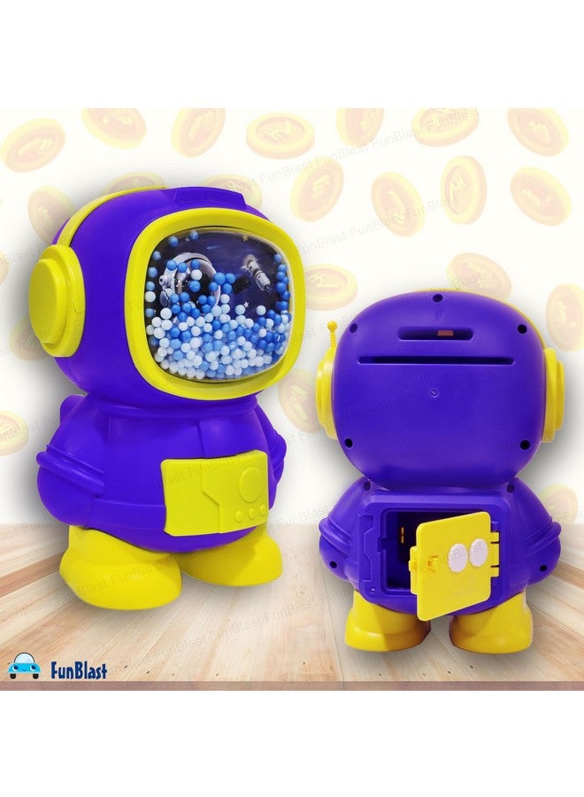 FunBlast Piggy Bank - Astronaut Shaped Coin Box for Kids, Money Bank for Kids, Plastic Piggy Bank for Kids, Money Box for Kids, Coin Box with Password Lock, Best Return Gifts for Kids (YellowBlue) - Image 5