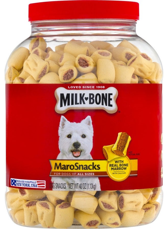 ميلك-بون وجبات خفيفة للكلاب من ماركة ماروسناكس على شكل عظمة الحليب - صغيرة، 40 أونصة (عبوة من قطعتين) - Image 2
