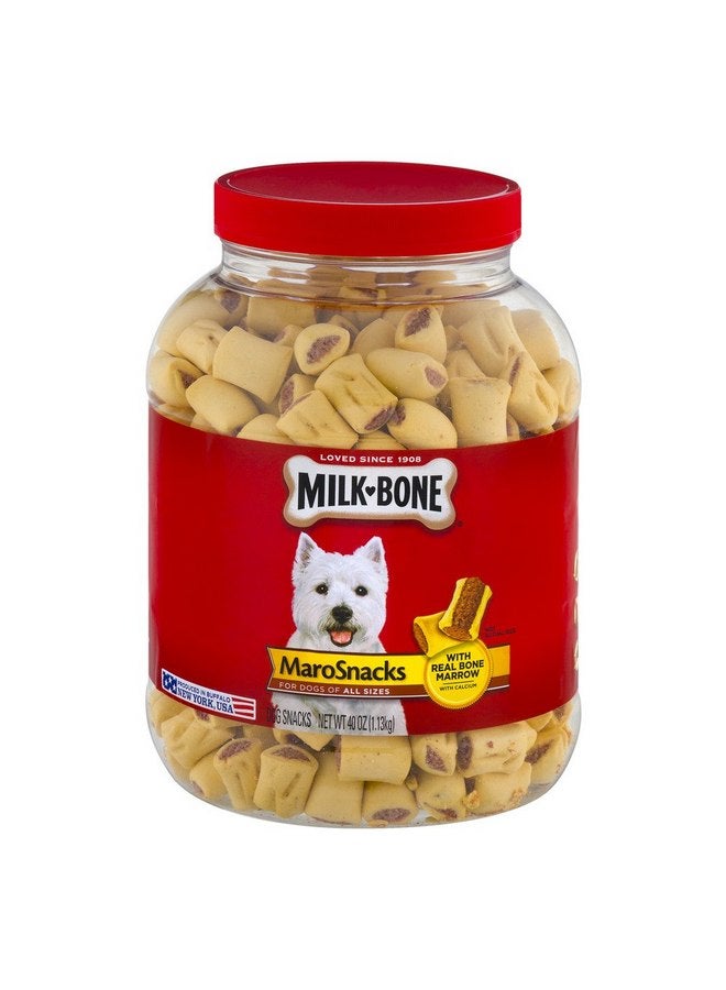 ميلك-بون وجبات خفيفة للكلاب من ماركة ماروسناكس على شكل عظمة الحليب - صغيرة، 40 أونصة (عبوة من قطعتين) - Image 1