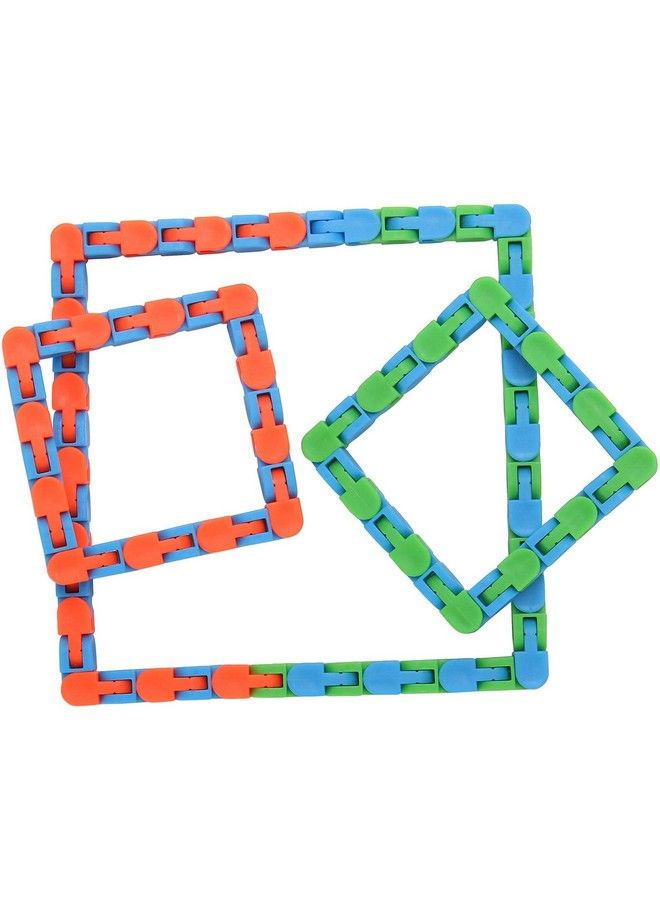 Yeetec 12 Pack 24 Links Wacky Tracks Snap And Click Fidget Toys Finger Sensory Toys Snake Puzzles For Stress Relief Party Bag Fillers Party Favours Random Color - Image 4