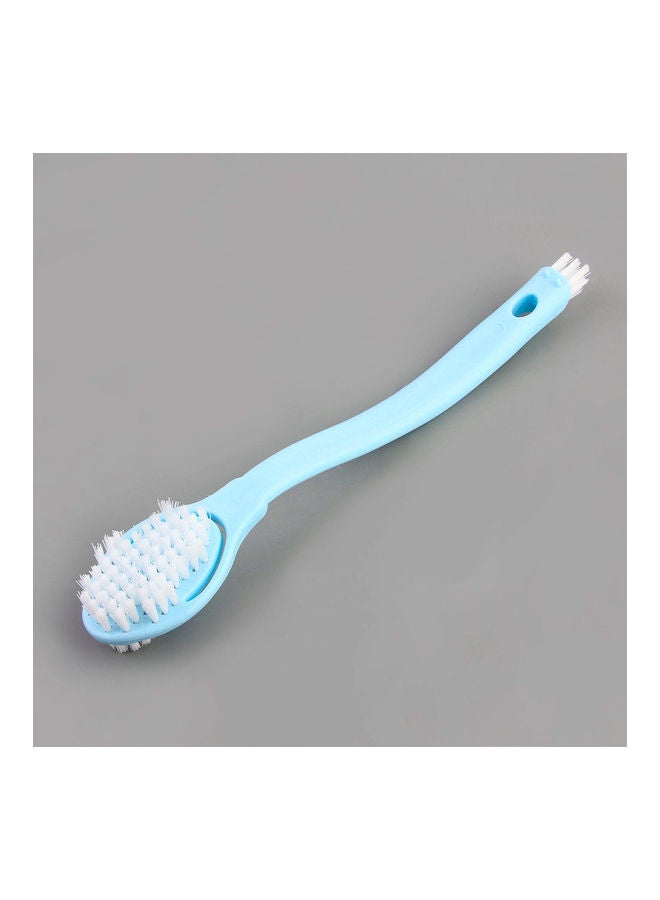 NIBEMINENT Long Handle Double-Headed Shoes Cleaning Brushe Blue - Image 2