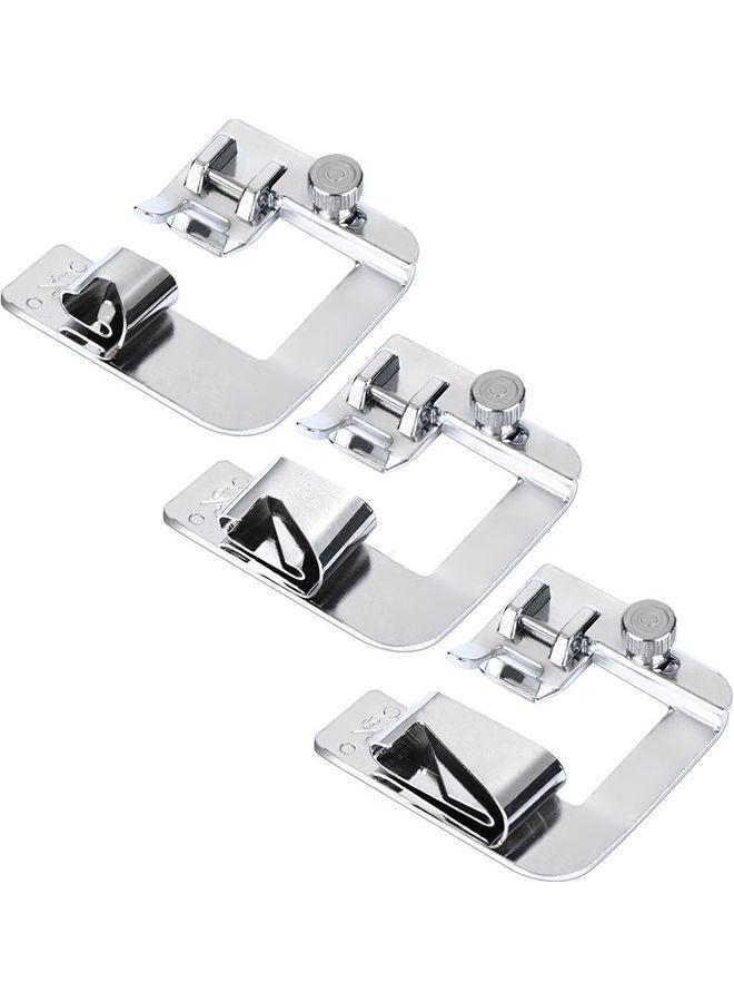 3-Piece Adjustable Wide Foot Set Silver - Image 1