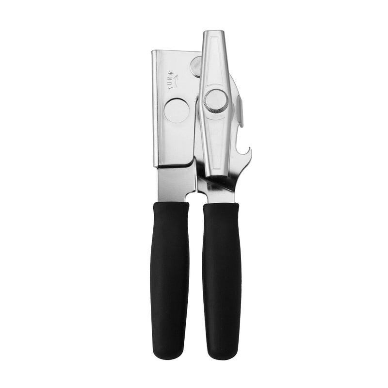 Swing-A-Way Portable Can Opener, Features an Ergonimic Handle for Optimal Comfort, and Built-in Bottle Opener for a 2-in-1 Tool, Durable Cutting Wheel, Black - Image 1