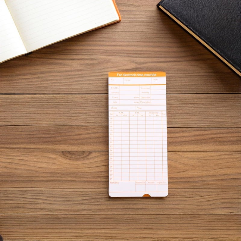 100 Sheets Record Cards for Employee Attendance Sturdy Paper Timecards - Image 5