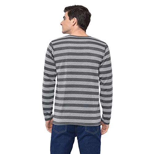 Mack Jonney Cotton Multicolor Fullsleeve Roundneck Printed T-Shirt for Men (Pack of 3)-TT_FS_STR_BLK_Gry_NVY_0_3-M - Image 5